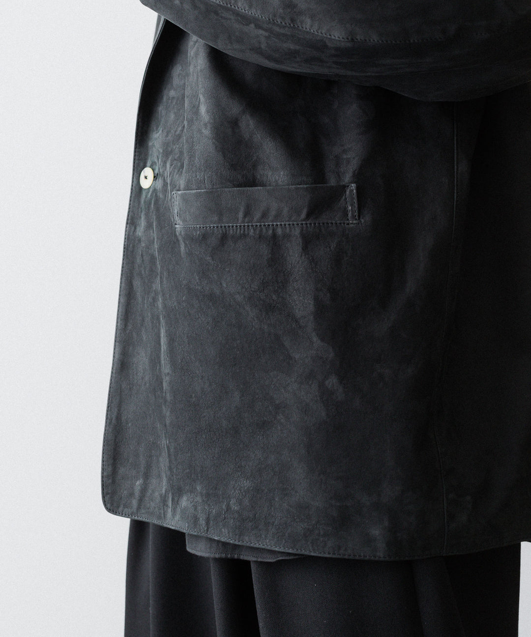 【phebus】COW NUBUCK JACKET - CHARCOAL