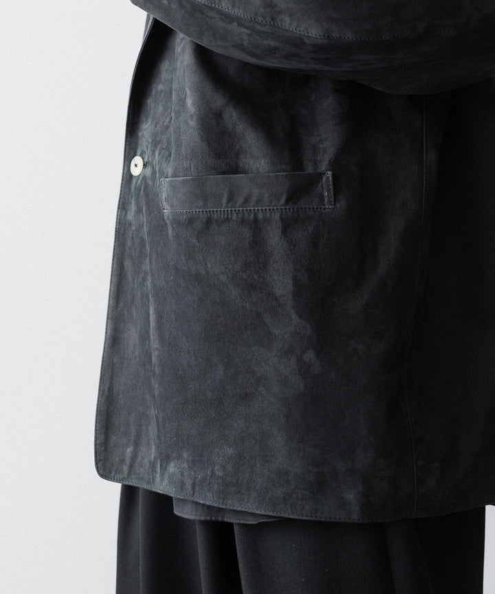 【phebus】COW NUBUCK JACKET - CHARCOAL