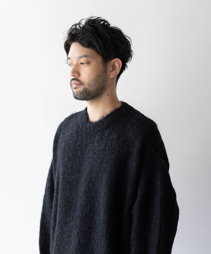 stein(シュタイン)の23AWコレクションKID MOHAIR KNIT LSのBLACK session福岡セレクトショップ