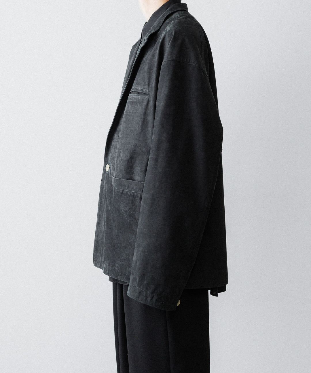 【phebus】COW NUBUCK JACKET - CHARCOAL