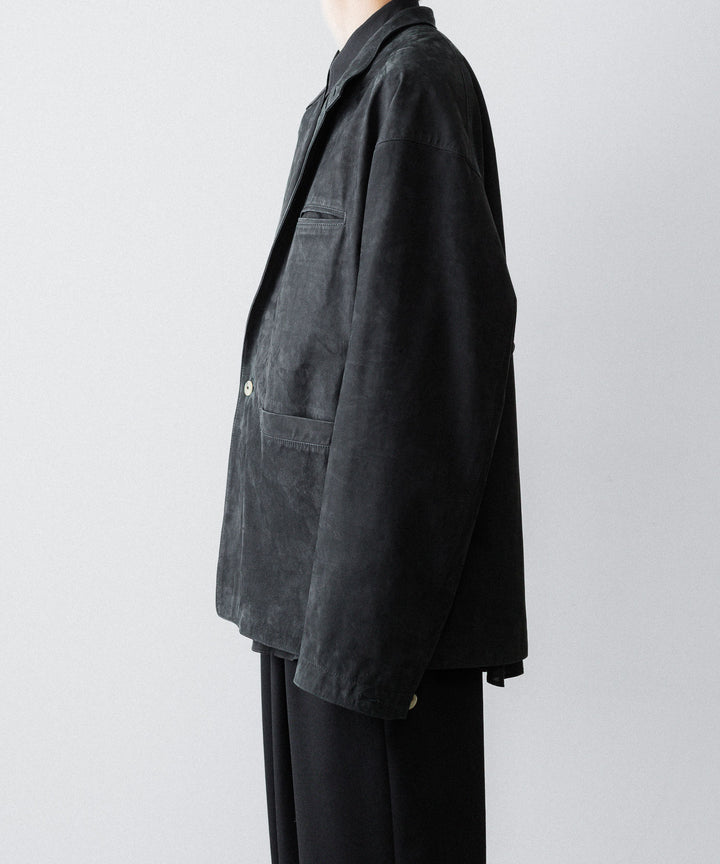 【phebus】COW NUBUCK JACKET - CHARCOAL
