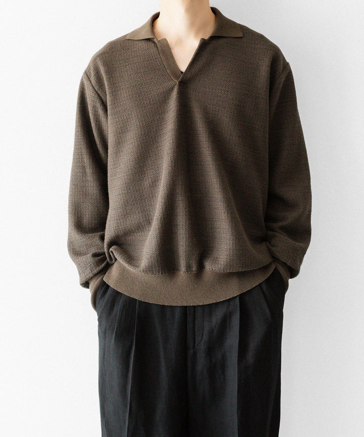 ssstein(シュタイン)のSLUB COTTON KNIT SKIPPER LS - KHAKIの公式通販サイトsession福岡セレクトショップ