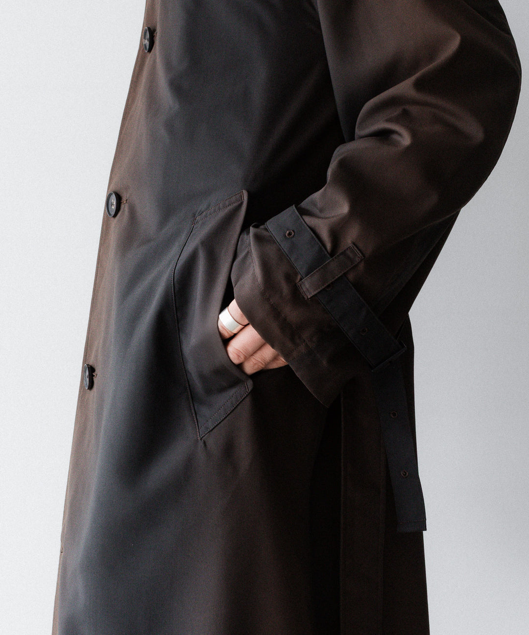 SUBLATIONS-サブレーションズのKIVULI PRINT LIGHT WEIGHT COATのDARK BROWN公式通販サイトsession福岡セレクトショップ
