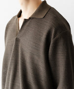 画像をギャラリービューアに読み込む, ssstein(シュタイン)のSLUB COTTON KNIT SKIPPER LS - KHAKIの公式通販サイトsession福岡セレクトショップ
