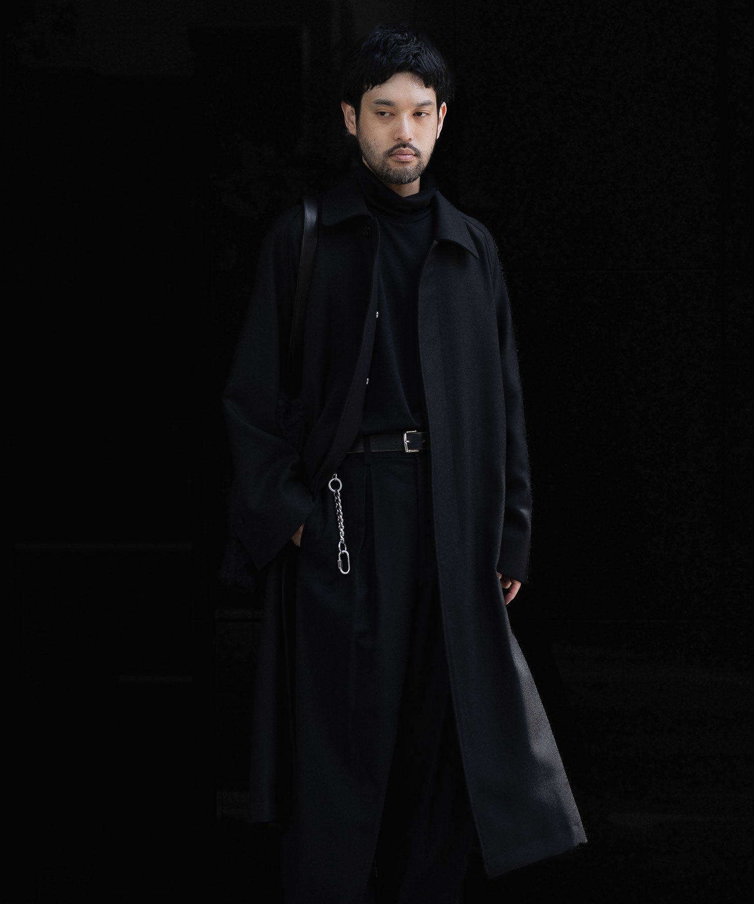 INTÉRIM(インテリム)のHAIRY WOOL DIAGONAL HYPER BIG BELTED OVER COATのBLACKの公式通販サイトsession福岡セレクトショップ