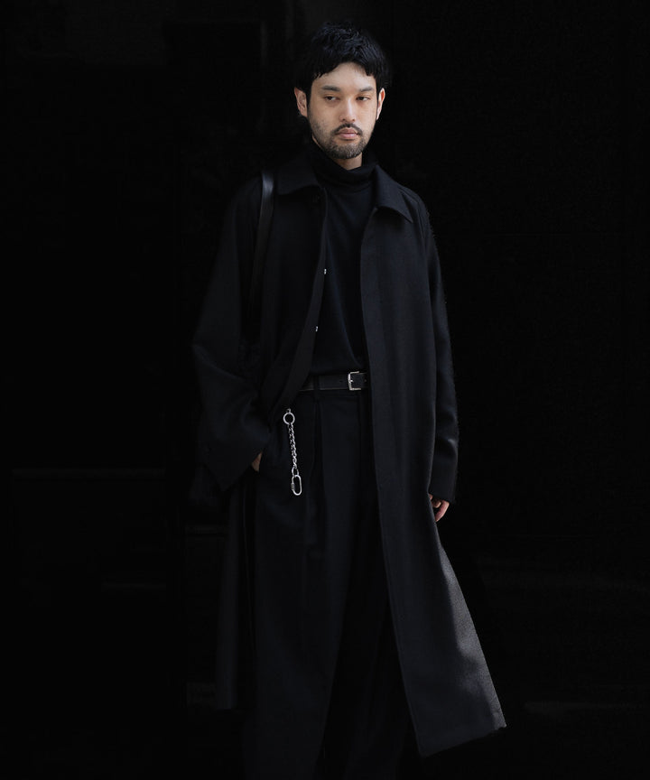 INTÉRIM(インテリム)のHAIRY WOOL DIAGONAL HYPER BIG BELTED OVER COATのBLACKの公式通販サイトsession福岡セレクトショップ