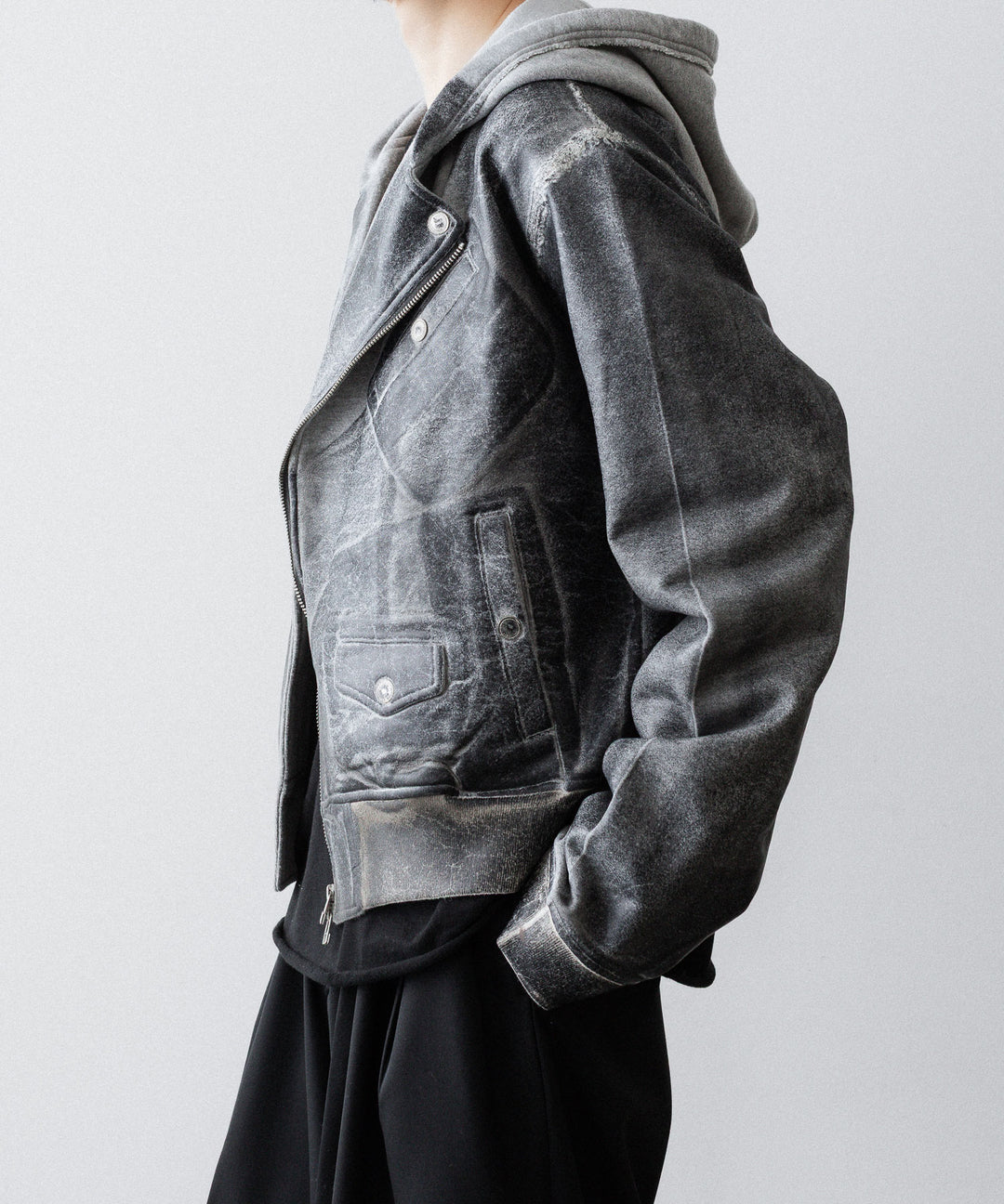 SUBLATIONS サブレーションズのCRACKING COATED RIDERS PARKAのHEATHER GRAY BASE 公式通販サイトsession福岡セレクトショップ