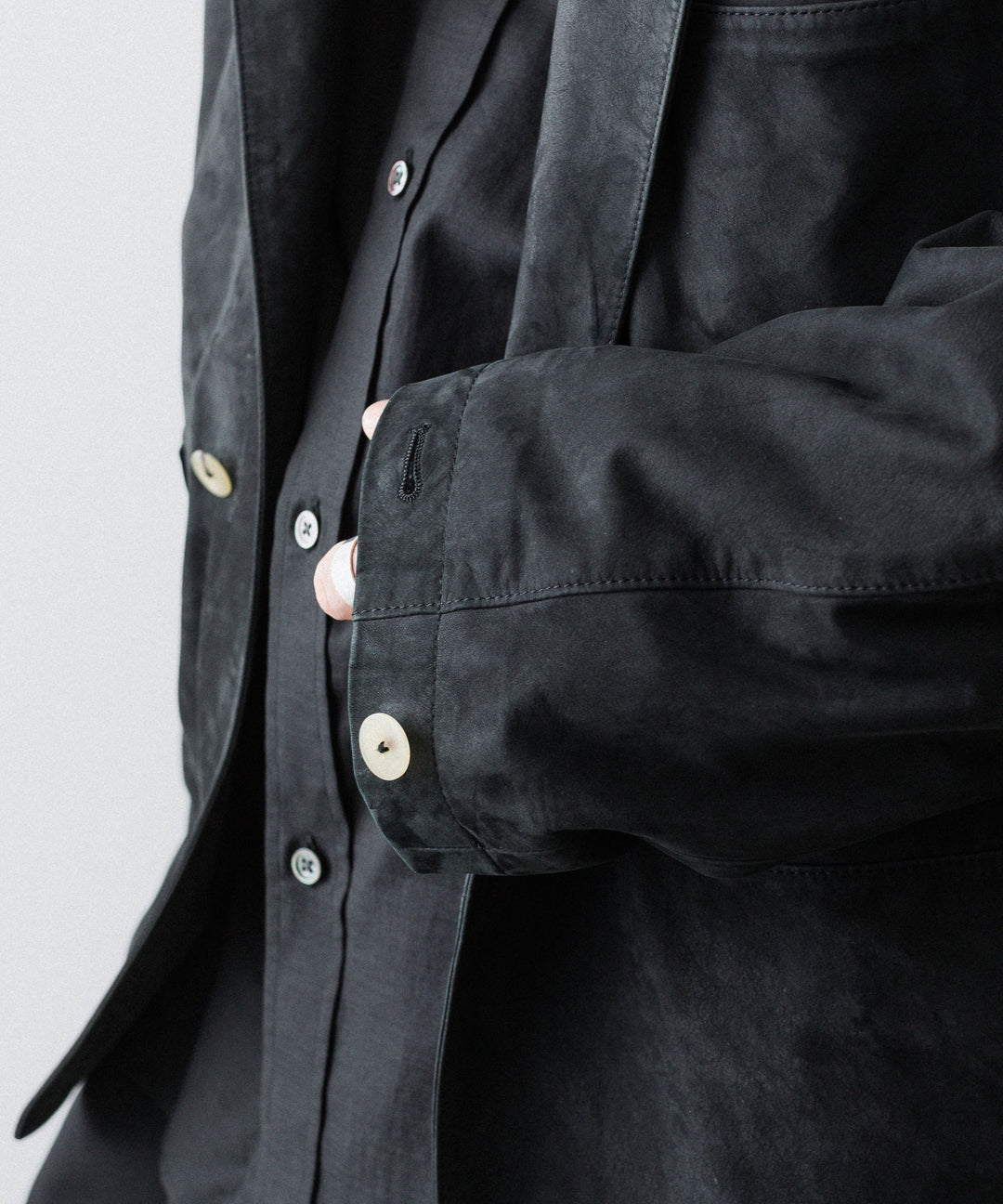 【phebus】COW NUBUCK JACKET - CHARCOAL