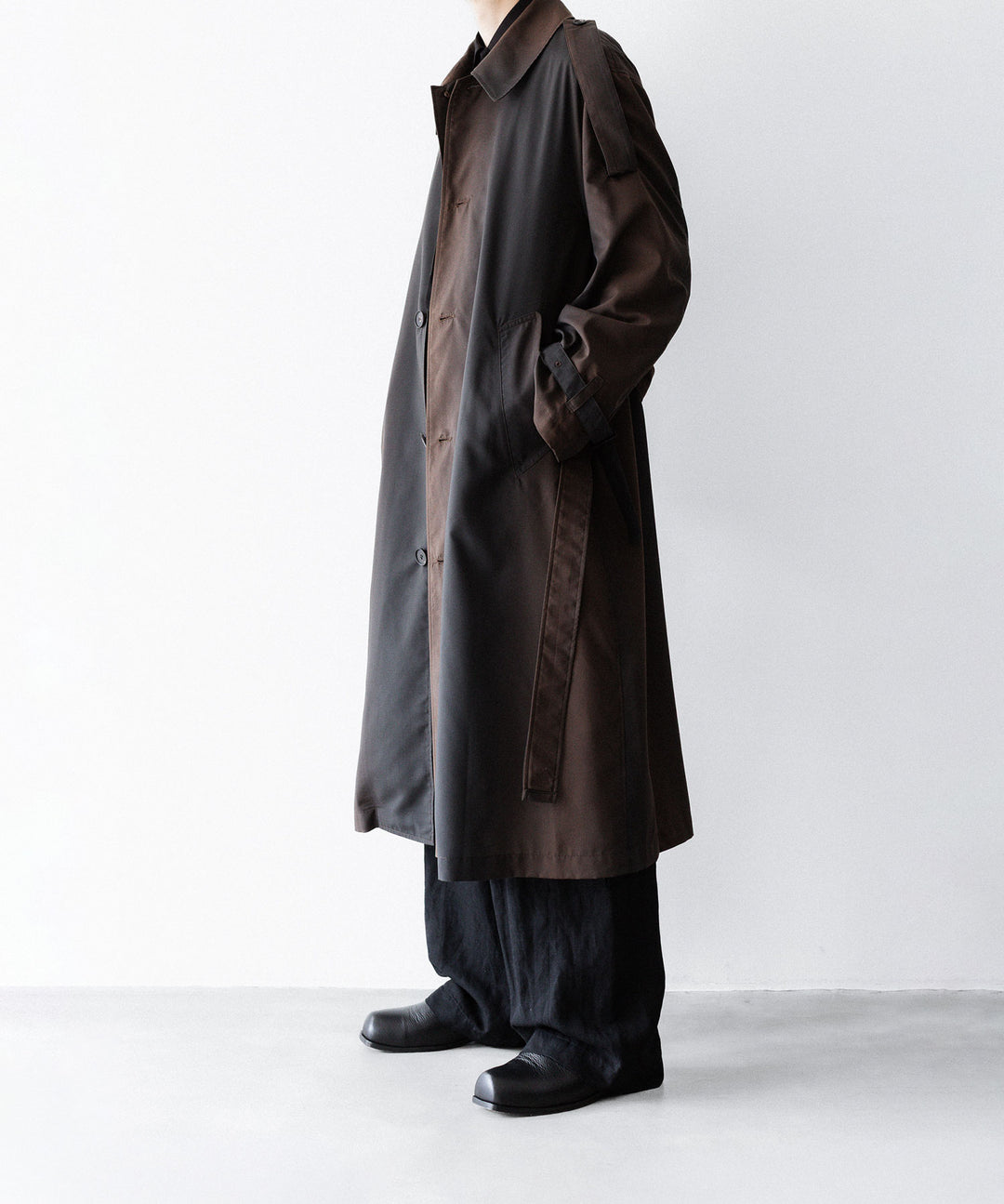 SUBLATIONS-サブレーションズのKIVULI PRINT LIGHT WEIGHT COATのDARK BROWN公式通販サイトsession福岡セレクトショップ