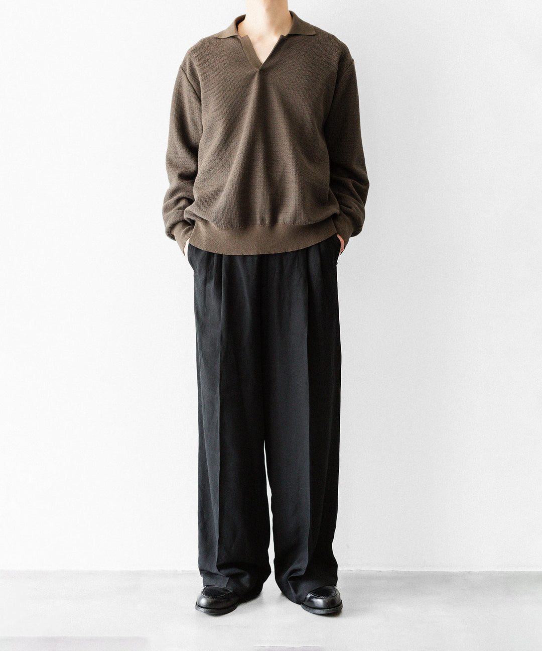 ssstein(シュタイン)のSLUB COTTON KNIT SKIPPER LS - KHAKIの公式通販サイトsession福岡セレクトショップ