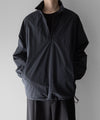 【stein】WINDPROOF NYLON HALF ZIP PULLOVER - BLACK