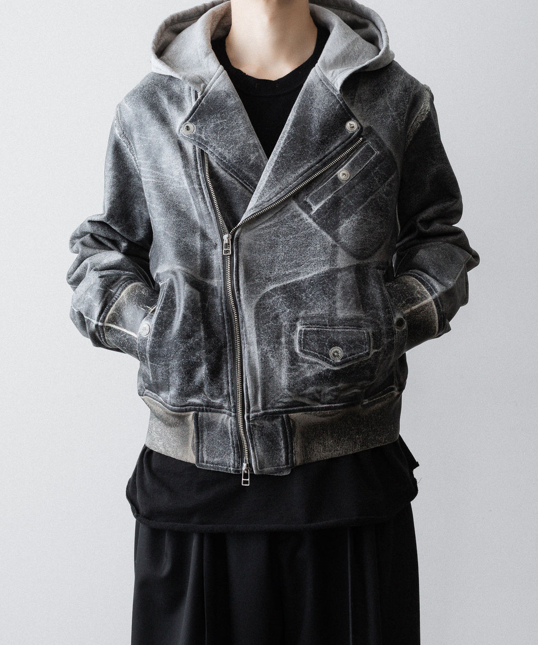 SUBLATIONS サブレーションズのCRACKING COATED RIDERS PARKAのHEATHER GRAY BASE 公式通販サイトsession福岡セレクトショップ
