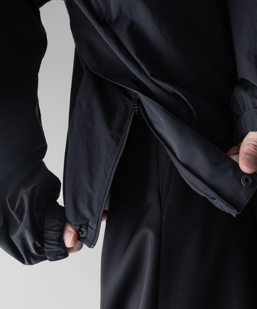 【stein】ssstein シュタインのWINDPROOF NYLON HALF ZIP PULLOVERのBLACK 公式通販サイトsession福岡セレクトショップ
