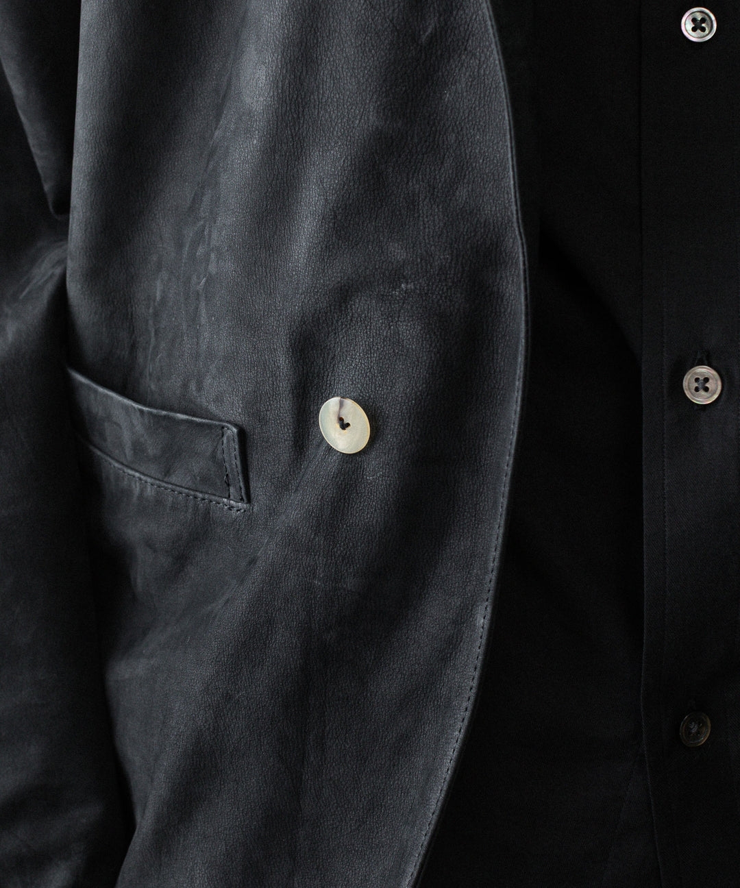 【phebus】COW NUBUCK JACKET - CHARCOAL