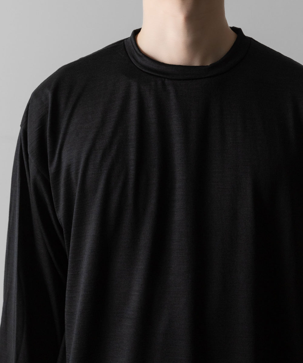 INTÉRIM(インテリム)のEXTRA FINE MERINO WOO JERSEYL L/S TEE - BLACKの公式通販サイトsession福岡セレクトショップ