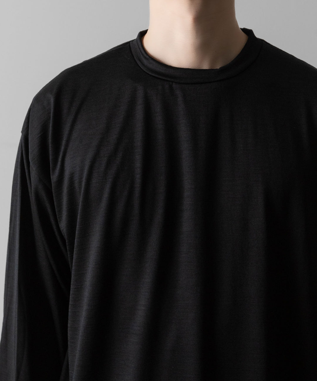 INTÉRIM(インテリム)のEXTRA FINE MERINO WOO JERSEYL L/S TEE - BLACKの公式通販サイトsession福岡セレクトショップ