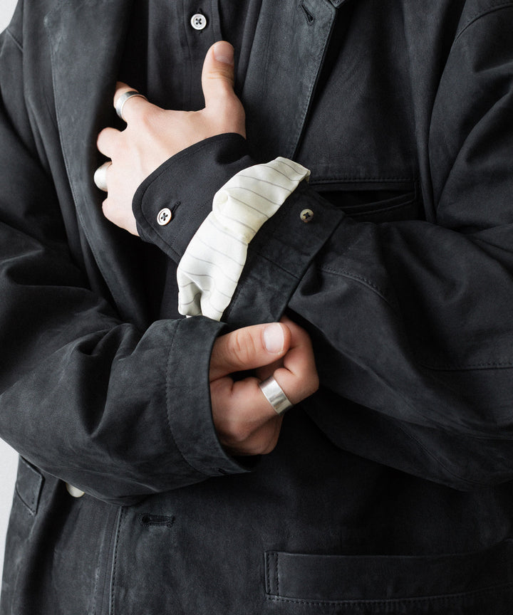 【phebus】COW NUBUCK JACKET - CHARCOAL