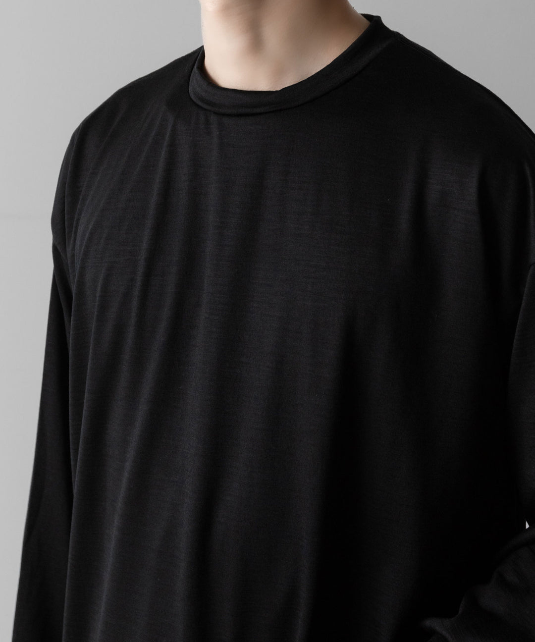 INTÉRIM(インテリム)のEXTRA FINE MERINO WOO JERSEYL L/S TEE - BLACKの公式通販サイトsession福岡セレクトショップ