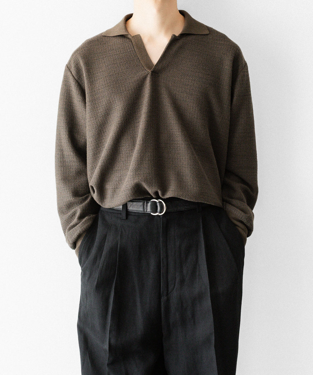 ssstein(シュタイン)のSLUB COTTON KNIT SKIPPER LS - KHAKIの公式通販サイトsession福岡セレクトショップ