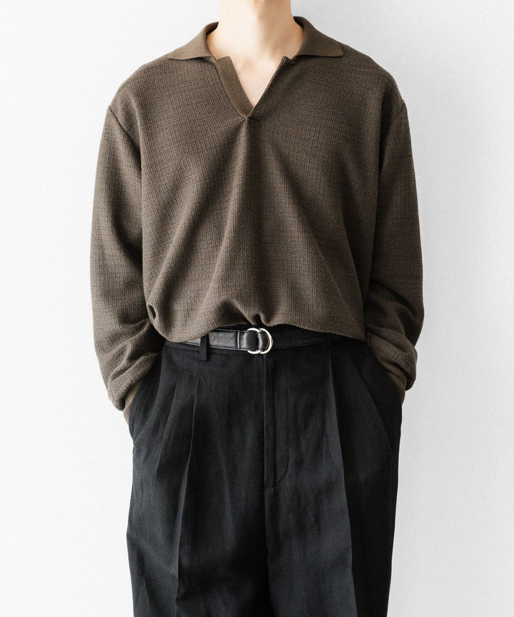 ssstein(シュタイン)のSLUB COTTON KNIT SKIPPER LS - KHAKIの公式通販サイトsession福岡セレクトショップ