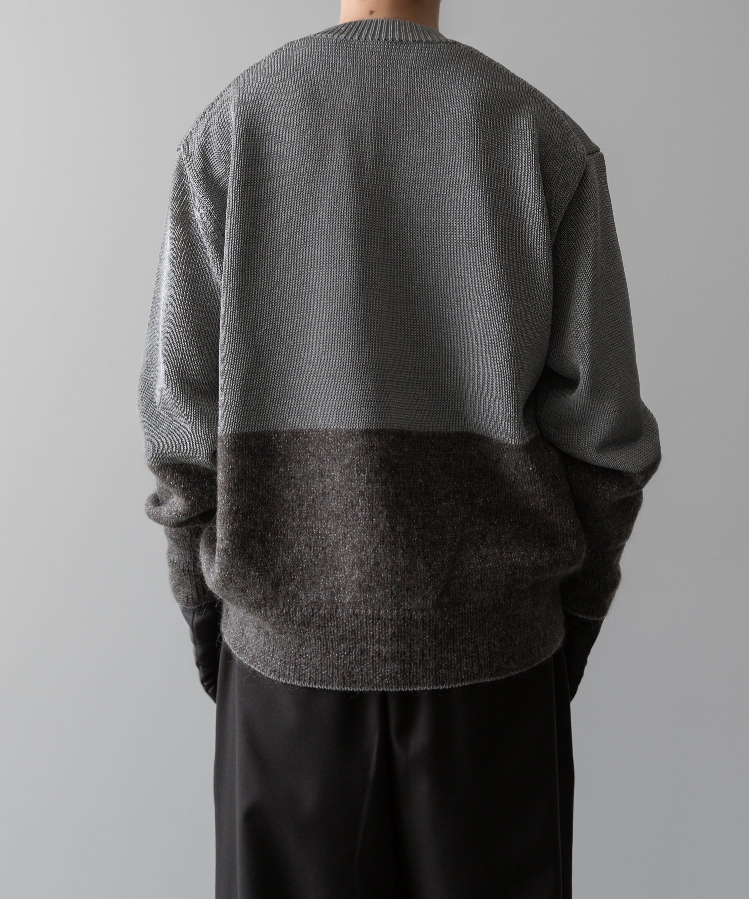 ssstein(シュタイン)の24AWコレクション MOHAIR GLITTER KNIT COMBINATION LS - GREIGE 公式通販サイトsession福岡セレクトショップ