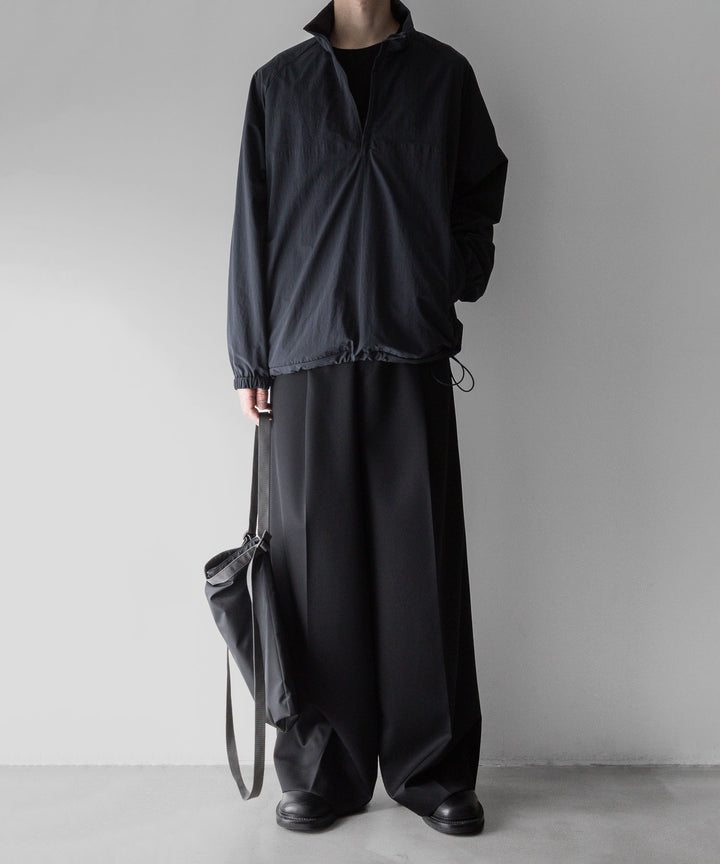 【stein】ssstein シュタインのWINDPROOF NYLON HALF ZIP PULLOVERのBLACK 公式通販サイトsession福岡セレクトショップ
