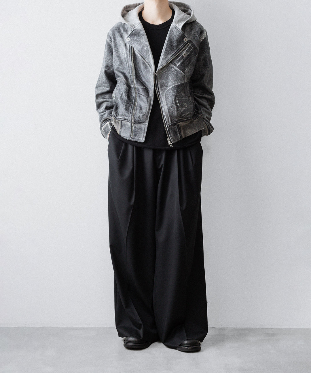 SUBLATIONS サブレーションズのCRACKING COATED RIDERS PARKAのHEATHER GRAY BASE 公式通販サイトsession福岡セレクトショップ