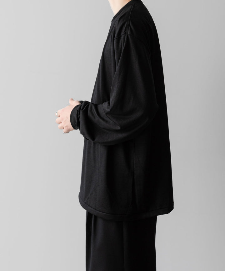 INTÉRIM(インテリム)のEXTRA FINE MERINO WOO JERSEYL L/S TEE - BLACKの公式通販サイトsession福岡セレクトショップ