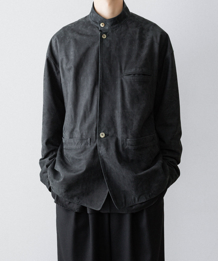 【phebus】COW NUBUCK JACKET - CHARCOAL
