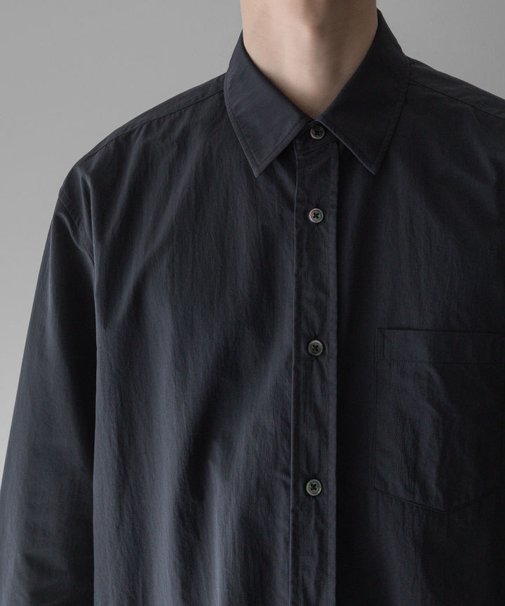【stein】ssstein シュタインのWINDPROOF NYLON STANDARD SHIRTのBLACK  公式通販サイトsession福岡セレクトショップ