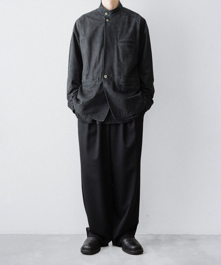 【phebus】COW NUBUCK JACKET - CHARCOAL