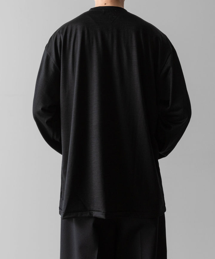 INTÉRIM(インテリム)のEXTRA FINE MERINO WOO JERSEYL L/S TEE - BLACKの公式通販サイトsession福岡セレクトショップ