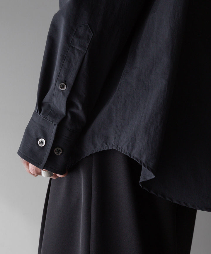 【stein】ssstein シュタインのWINDPROOF NYLON STANDARD SHIRTのBLACK  公式通販サイトsession福岡セレクトショップ
