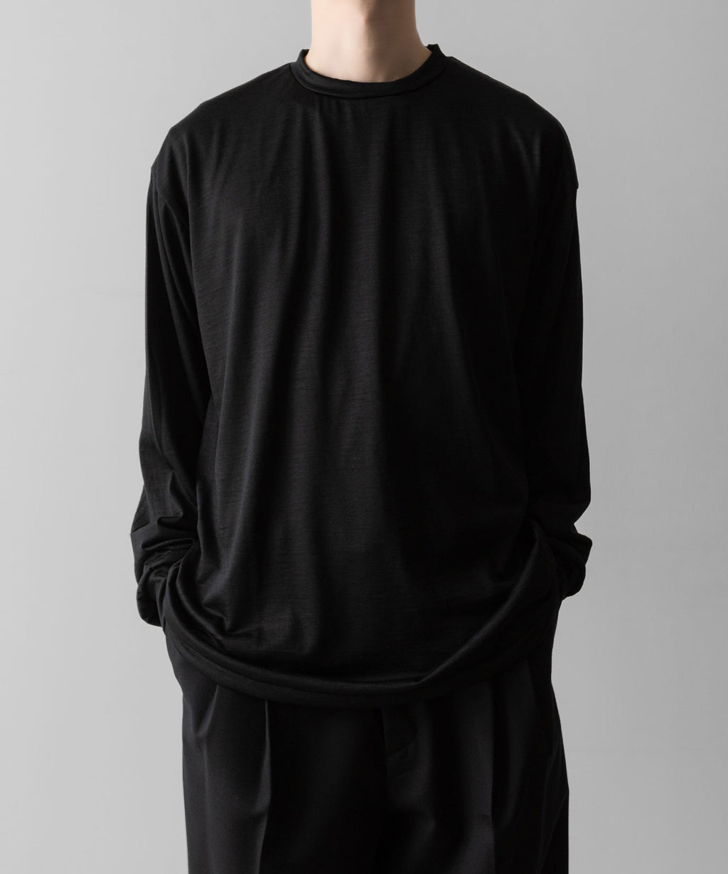 INTÉRIM(インテリム)のEXTRA FINE MERINO WOO JERSEYL L/S TEE - BLACKの公式通販サイトsession福岡セレクトショップ