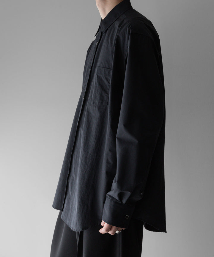 【stein】ssstein シュタインのWINDPROOF NYLON STANDARD SHIRTのBLACK  公式通販サイトsession福岡セレクトショップ