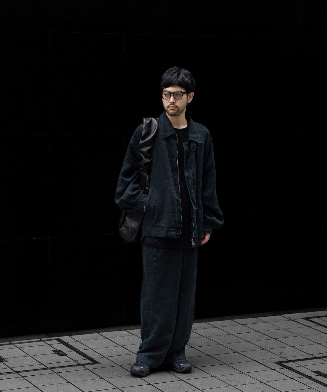 ssstein(シュタイン)のHEAVY LINEN HERRINGBONE ZIP JACKET - BLACKの公式通販サイトsession福岡セレクトショップ
