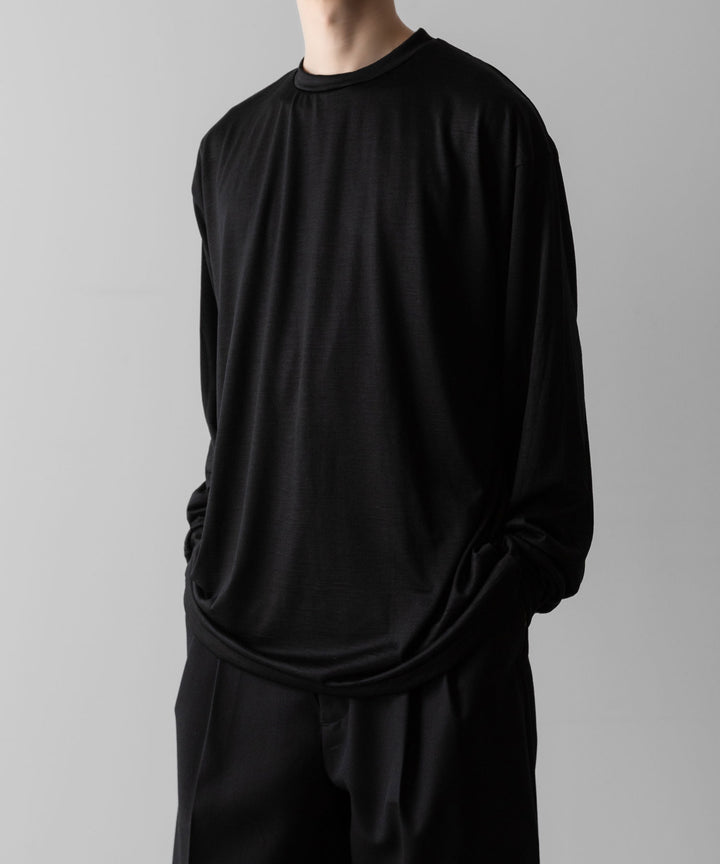 INTÉRIM(インテリム)のEXTRA FINE MERINO WOO JERSEYL L/S TEE - BLACKの公式通販サイトsession福岡セレクトショップ