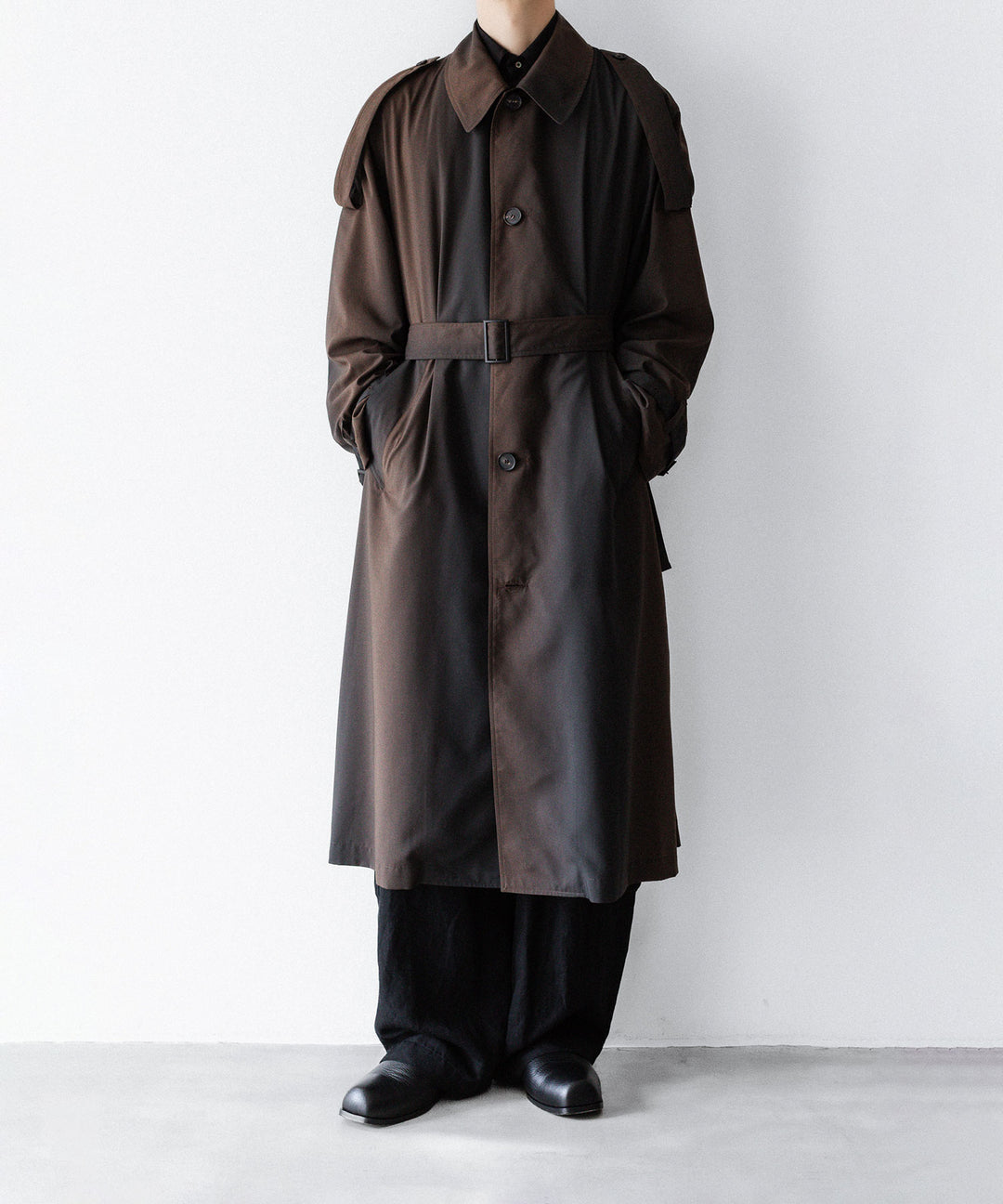 SUBLATIONS-サブレーションズのKIVULI PRINT LIGHT WEIGHT COATのDARK BROWN公式通販サイトsession福岡セレクトショップ