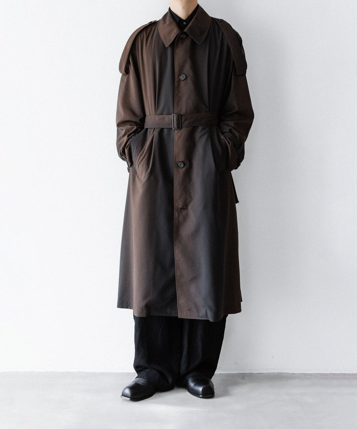 SUBLATIONS-サブレーションズのKIVULI PRINT LIGHT WEIGHT COATのDARK BROWN公式通販サイトsession福岡セレクトショップ