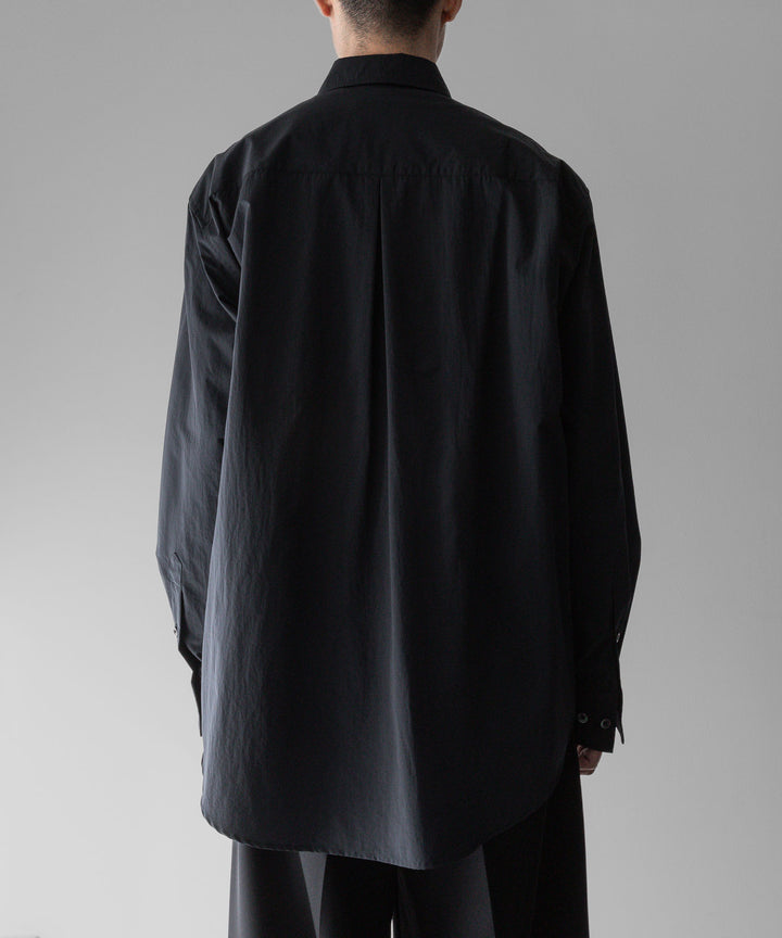 【stein】ssstein シュタインのWINDPROOF NYLON STANDARD SHIRTのBLACK  公式通販サイトsession福岡セレクトショップ