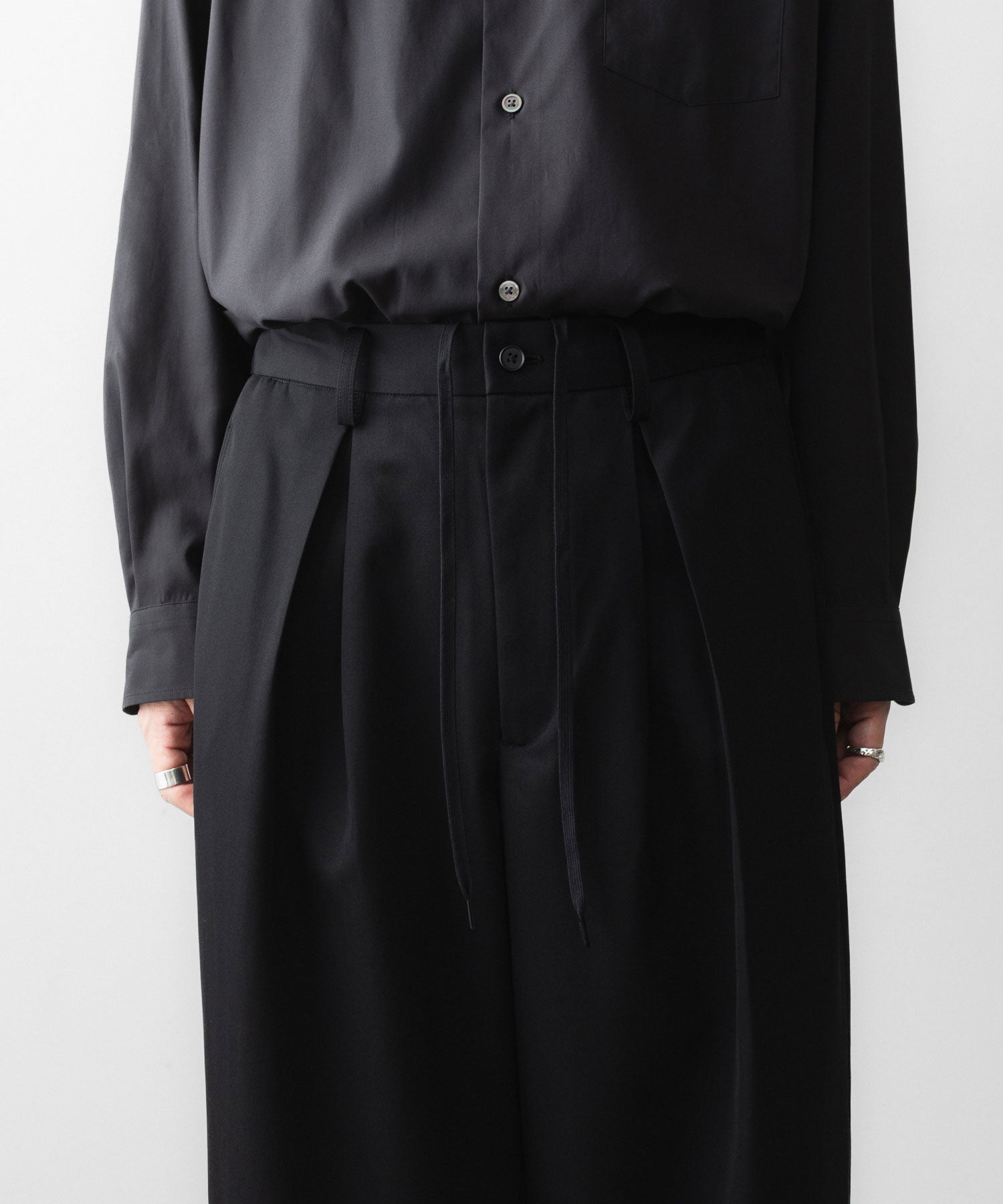 ssstein / シュタイン】EASY WIDE TROUSERS - BLACK | 公式通販サイト