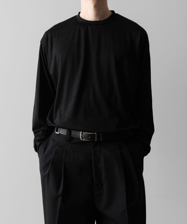INTÉRIM(インテリム)のEXTRA FINE MERINO WOO JERSEYL L/S TEE - BLACKの公式通販サイトsession福岡セレクトショップ