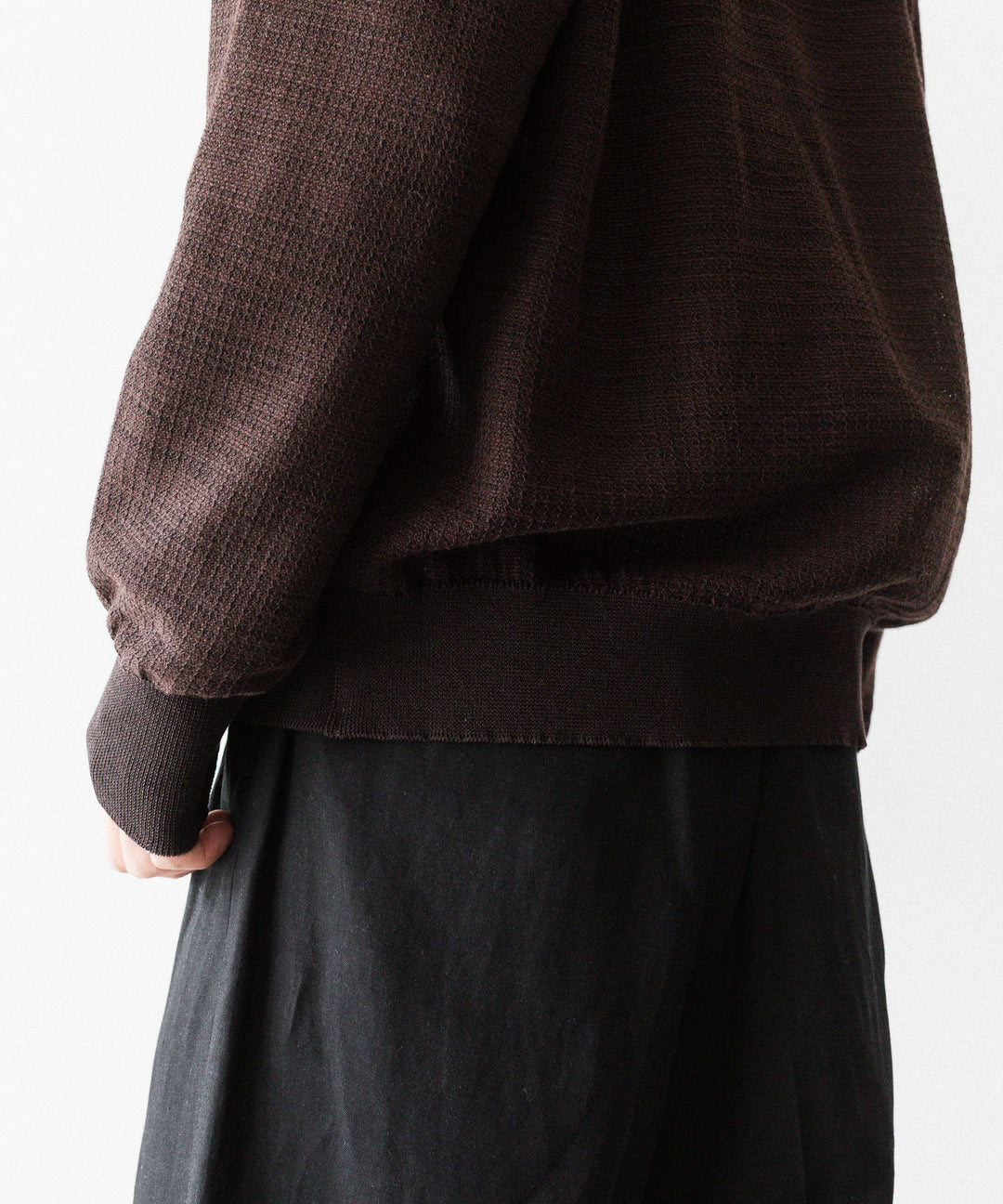 ssstein(シュタイン)のSLUB COTTON KNIT SKIPPER LS - DARK BROWNの公式通販サイトsession福岡セレクトショップ