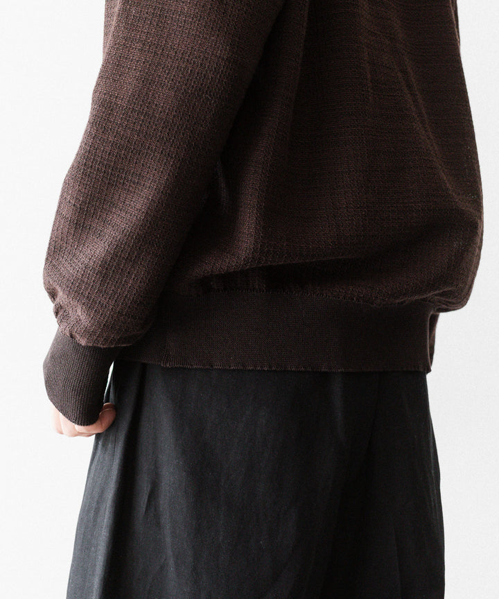 ssstein(シュタイン)のSLUB COTTON KNIT SKIPPER LS - DARK BROWNの公式通販サイトsession福岡セレクトショップ