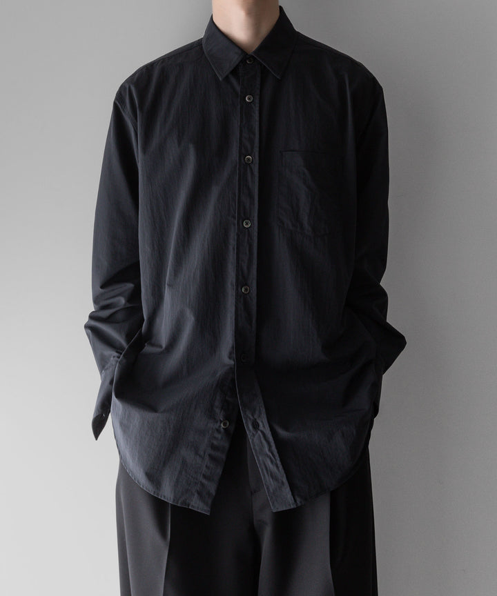 【stein】ssstein シュタインのWINDPROOF NYLON STANDARD SHIRTのBLACK  公式通販サイトsession福岡セレクトショップ