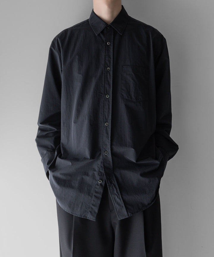 【stein】ssstein シュタインのWINDPROOF NYLON STANDARD SHIRTのBLACK  公式通販サイトsession福岡セレクトショップ