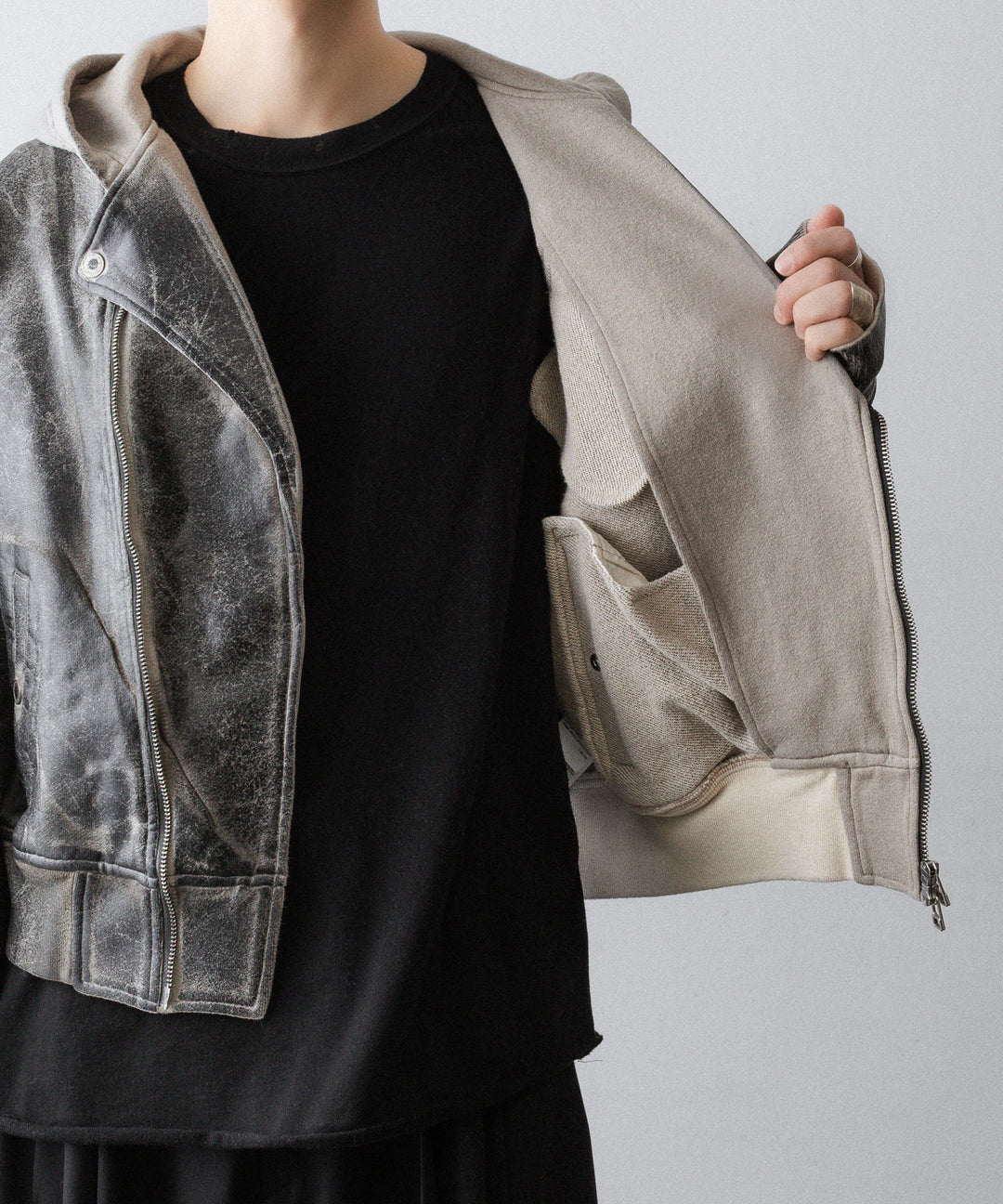 SUBLATIONS サブレーションズのCRACKING COATED RIDERS PARKAのSAND BEIGE BASE公式通販サイトsession福岡セレクトショップ