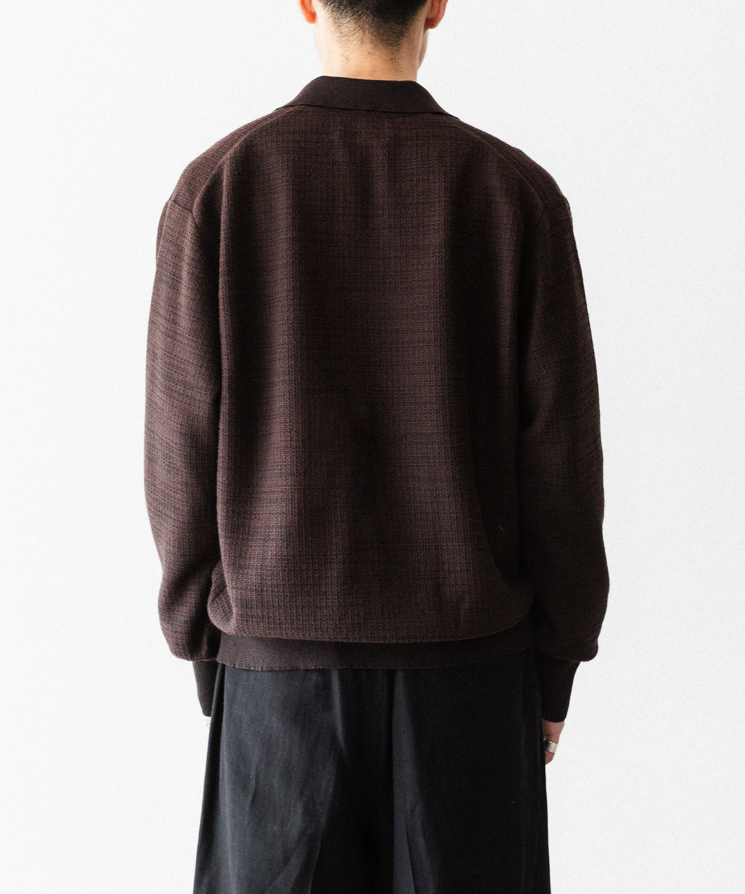 ssstein(シュタイン)のSLUB COTTON KNIT SKIPPER LS - DARK BROWNの公式通販サイトsession福岡セレクトショップ