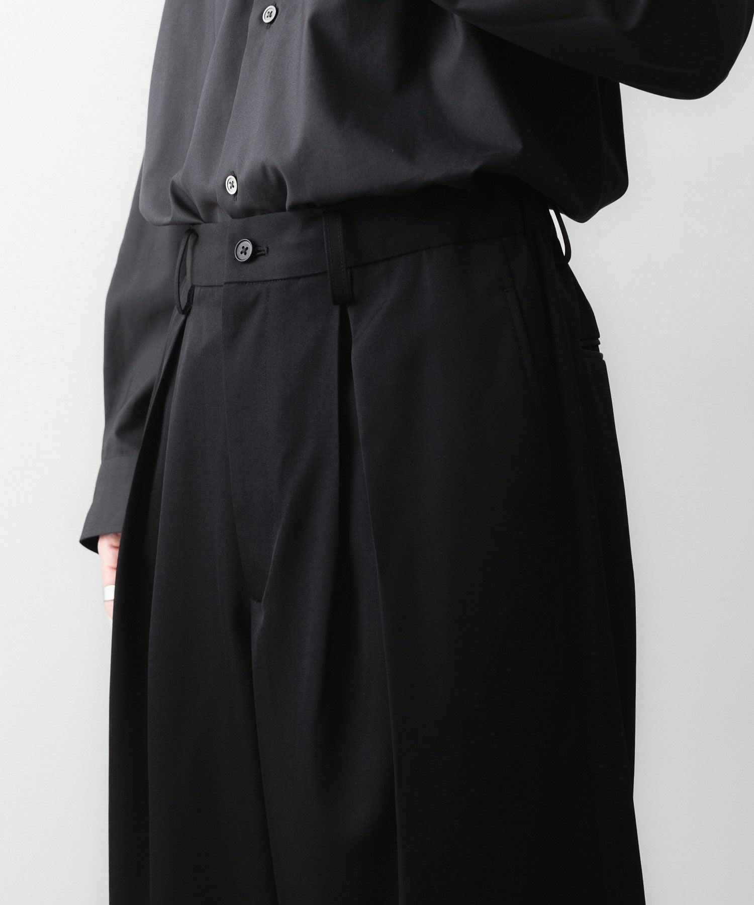 ssstein / シュタイン】EASY WIDE TROUSERS - BLACK | 公式通販サイト