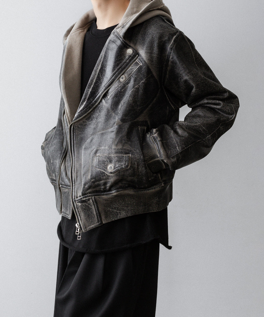 SUBLATIONS サブレーションズのCRACKING COATED RIDERS PARKAのSAND BEIGE BASE公式通販サイトsession福岡セレクトショップ